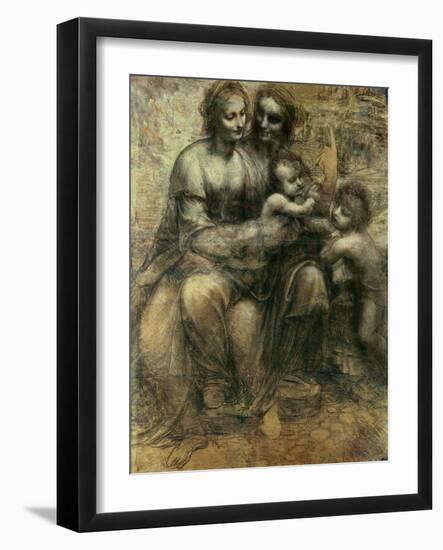 The Virgin and Child with Ss. Anne and John the Baptist, circa 1499-Leonardo da Vinci-Framed Giclee Print