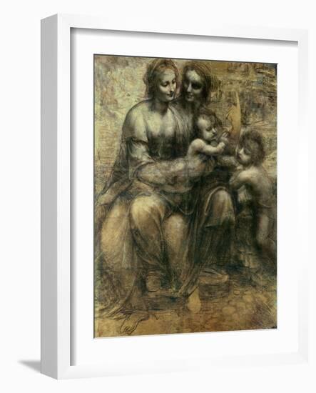 The Virgin and Child with Ss. Anne and John the Baptist, circa 1499-Leonardo da Vinci-Framed Giclee Print