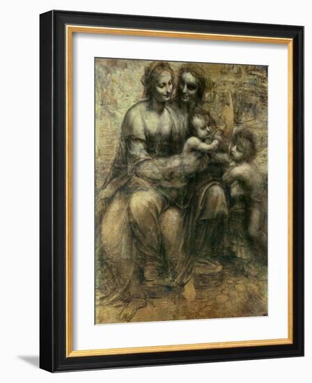 The Virgin and Child with Ss. Anne and John the Baptist, circa 1499-Leonardo da Vinci-Framed Giclee Print