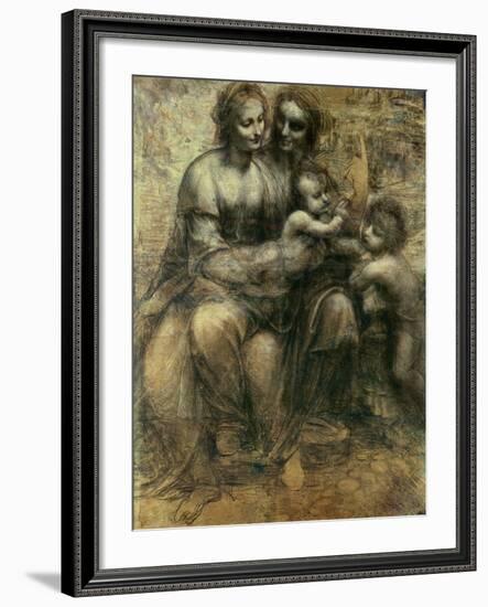 The Virgin and Child with Ss. Anne and John the Baptist, circa 1499-Leonardo da Vinci-Framed Giclee Print