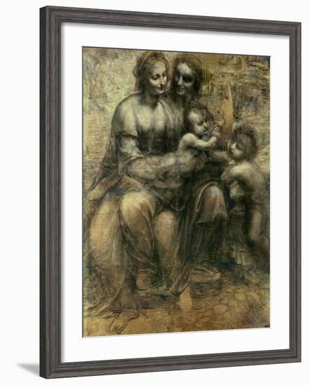 The Virgin and Child with Ss. Anne and John the Baptist, circa 1499-Leonardo da Vinci-Framed Giclee Print