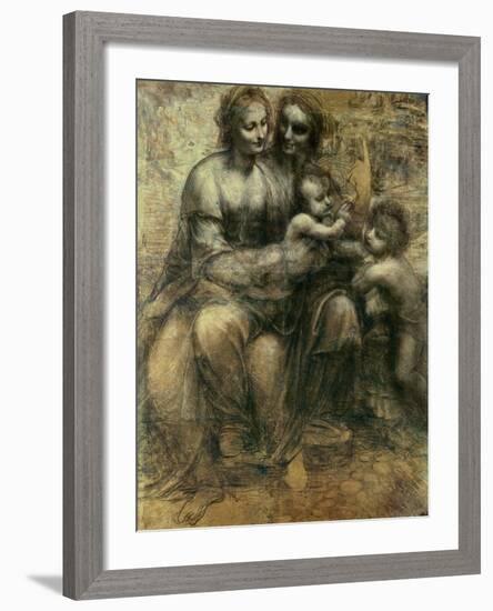 The Virgin and Child with Ss. Anne and John the Baptist, circa 1499-Leonardo da Vinci-Framed Giclee Print