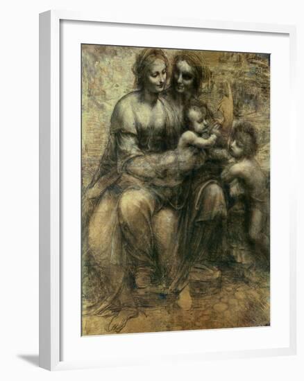The Virgin and Child with Ss. Anne and John the Baptist, circa 1499-Leonardo da Vinci-Framed Giclee Print
