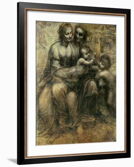 The Virgin and Child with Ss. Anne and John the Baptist, circa 1499-Leonardo da Vinci-Framed Giclee Print