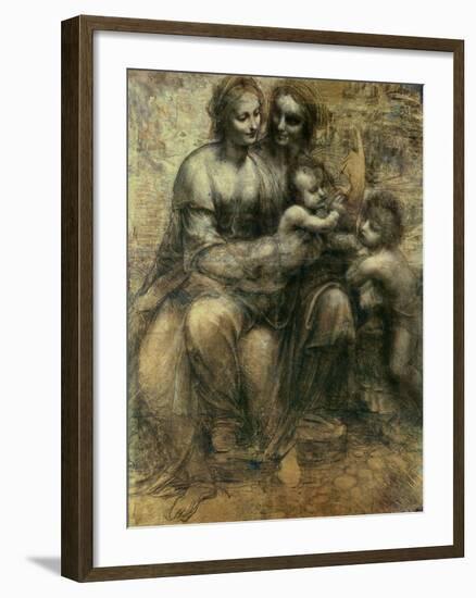 The Virgin and Child with Ss. Anne and John the Baptist, circa 1499-Leonardo da Vinci-Framed Giclee Print