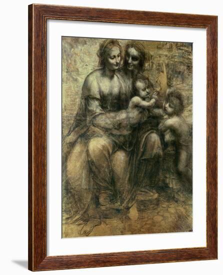 The Virgin and Child with Ss. Anne and John the Baptist, circa 1499-Leonardo da Vinci-Framed Giclee Print