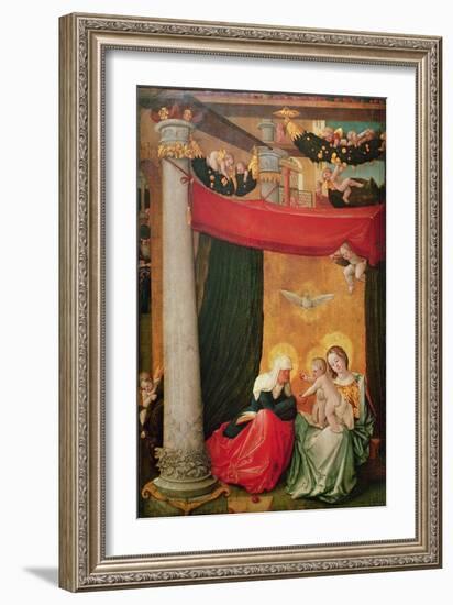 The Virgin and Child with St. Anne (Tempera on Panel)-Hans Baldung Grien-Framed Giclee Print