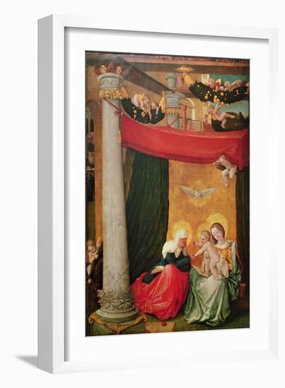 The Virgin and Child with St. Anne (Tempera on Panel)-Hans Baldung Grien-Framed Giclee Print