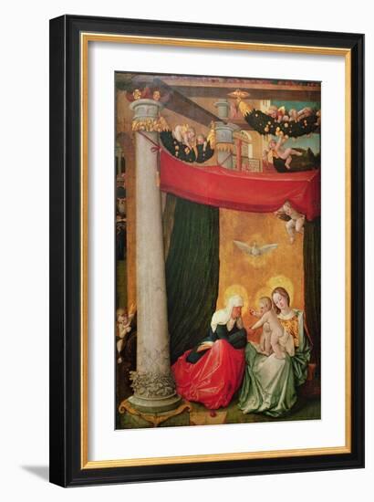 The Virgin and Child with St. Anne (Tempera on Panel)-Hans Baldung Grien-Framed Giclee Print