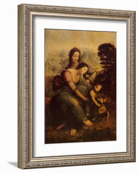 The Virgin and Child with St. Anne-Leonardo da Vinci-Framed Art Print