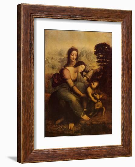 The Virgin and Child with St. Anne-Leonardo da Vinci-Framed Art Print