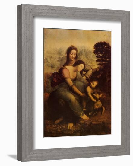 The Virgin and Child with St. Anne-Leonardo da Vinci-Framed Art Print