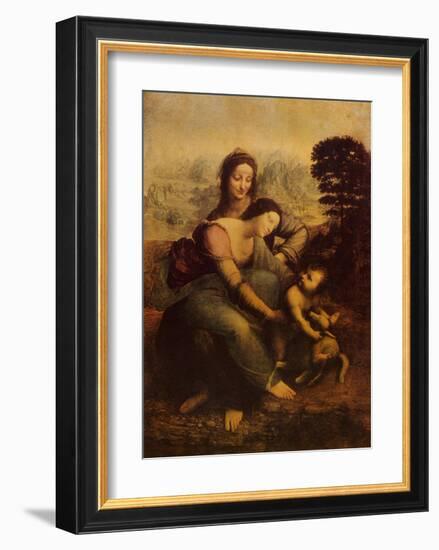 The Virgin and Child with St. Anne-Leonardo da Vinci-Framed Art Print