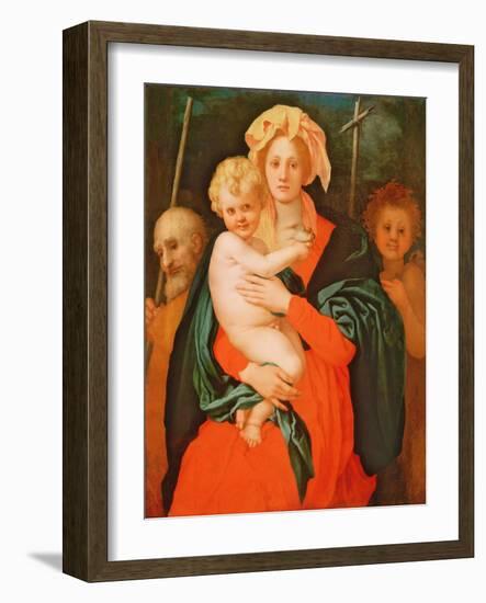 The Virgin and Child with St. Joseph and John the Baptist, 1521-27 (See also 80193)-Jacopo Pontormo-Framed Giclee Print