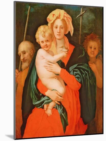 The Virgin and Child with St. Joseph and John the Baptist, 1521-27 (See also 80193)-Jacopo Pontormo-Mounted Giclee Print