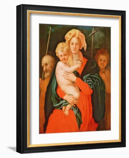 The Virgin and Child with St. Joseph and John the Baptist, 1521-27 (See also 80193)-Jacopo Pontormo-Framed Giclee Print