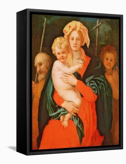 The Virgin and Child with St. Joseph and John the Baptist, 1521-27 (See also 80193)-Jacopo Pontormo-Framed Premier Image Canvas