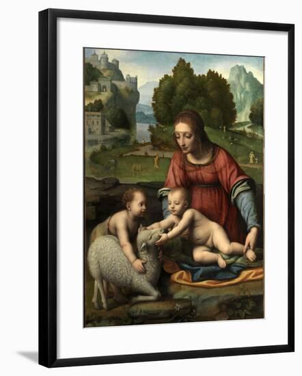 The Virgin and Child with the Infant Saint John-Bernardino Luini-Framed Giclee Print