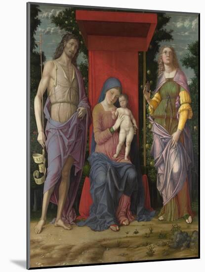 The Virgin and Child with the Magdalen and Saint John the Baptist, C. 1495-Andrea Mantegna-Mounted Giclee Print