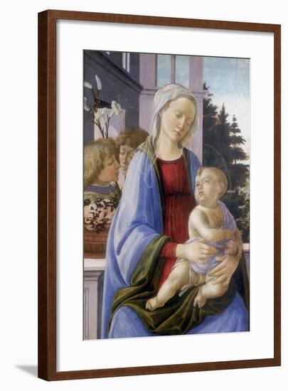 The Virgin and Child with Two Angels, 1472-1475-Filippino Lippi-Framed Giclee Print