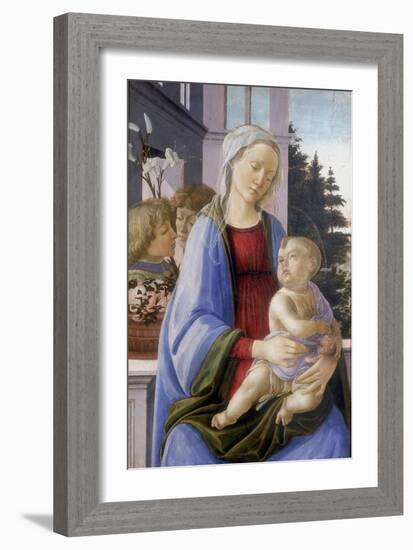 The Virgin and Child with Two Angels, 1472-1475-Filippino Lippi-Framed Giclee Print