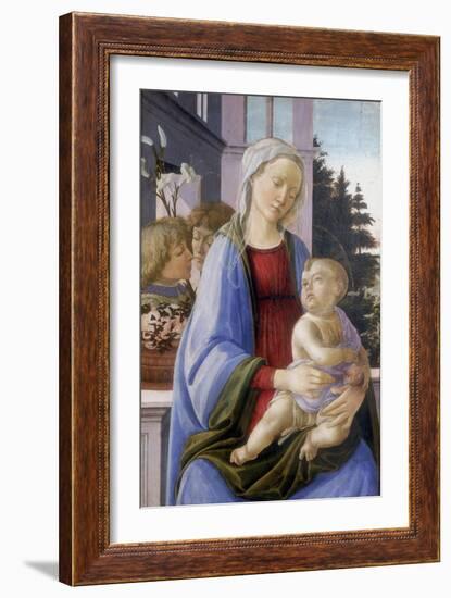 The Virgin and Child with Two Angels, 1472-1475-Filippino Lippi-Framed Giclee Print