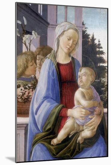 The Virgin and Child with Two Angels, 1472-1475-Filippino Lippi-Mounted Giclee Print