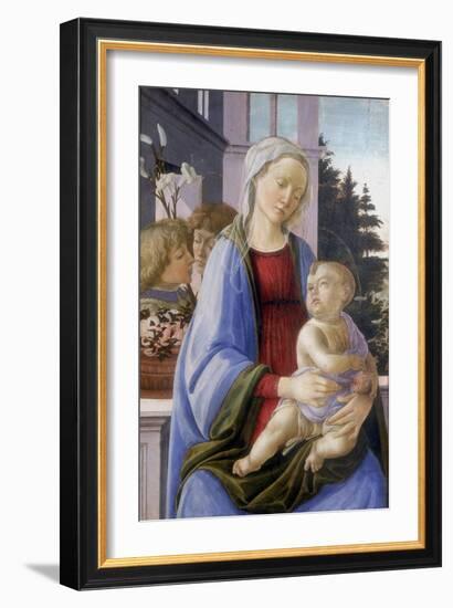 The Virgin and Child with Two Angels, 1472-1475-Filippino Lippi-Framed Giclee Print