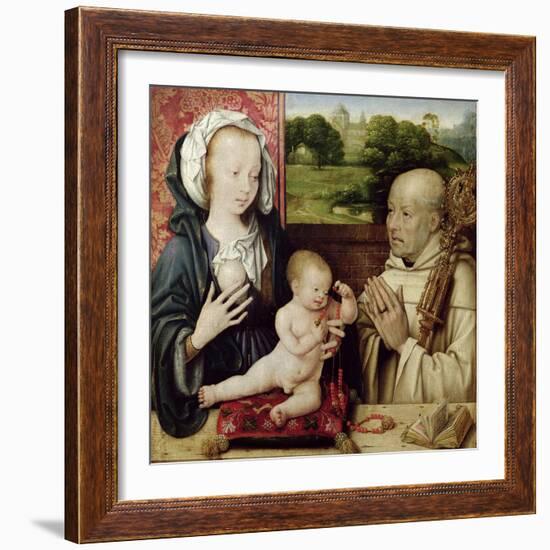 The Virgin and Child Worshipped by St.Bernard (Detail)-Joos Van Cleve-Framed Giclee Print
