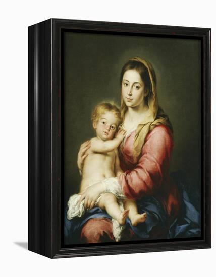 The Virgin and Child-Bartolome Esteban Murillo-Framed Premier Image Canvas