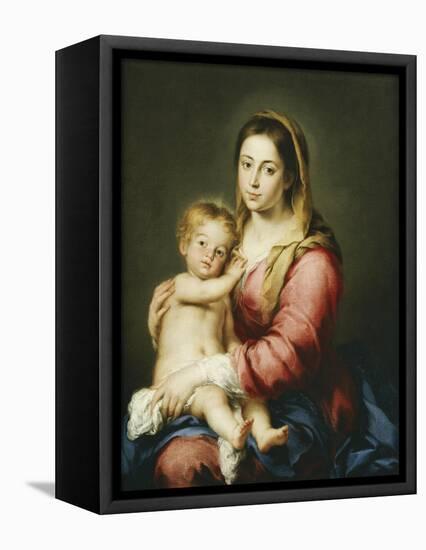 The Virgin and Child-Bartolome Esteban Murillo-Framed Premier Image Canvas