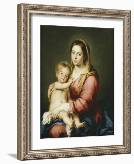 The Virgin and Child-Bartolome Esteban Murillo-Framed Giclee Print