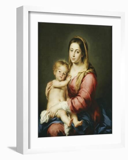 The Virgin and Child-Bartolome Esteban Murillo-Framed Giclee Print