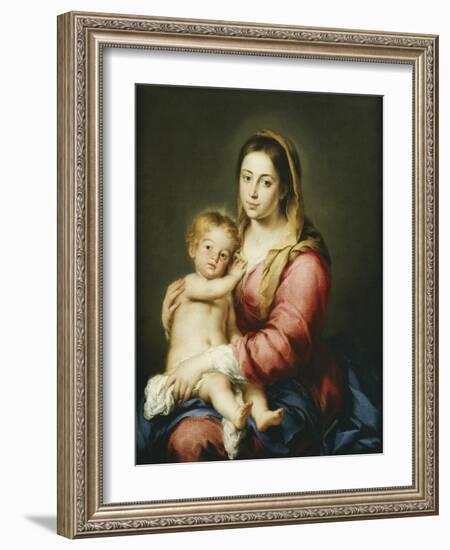 The Virgin and Child-Bartolomé Estéban Murillo-Framed Giclee Print