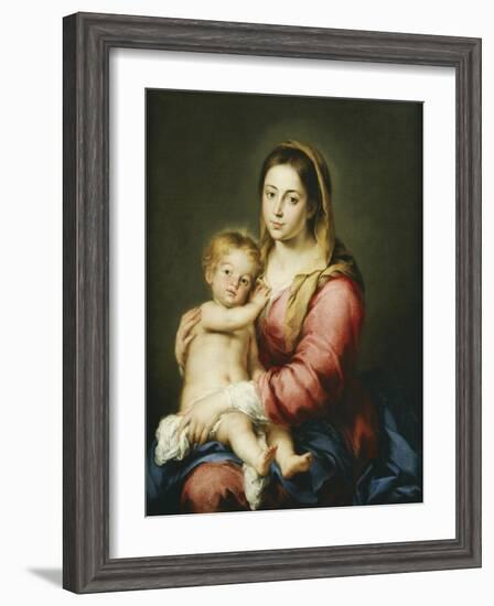 The Virgin and Child-Bartolomé Estéban Murillo-Framed Giclee Print