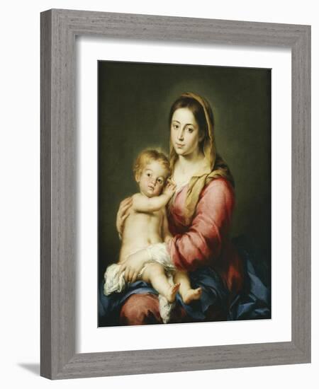 The Virgin and Child-Bartolomé Estéban Murillo-Framed Giclee Print