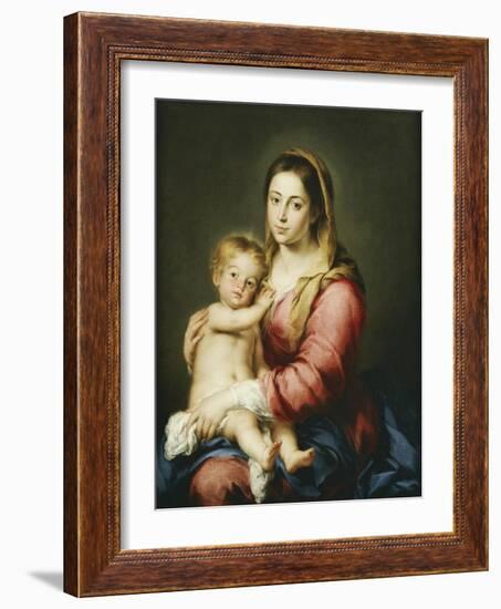 The Virgin and Child-Bartolomé Estéban Murillo-Framed Giclee Print