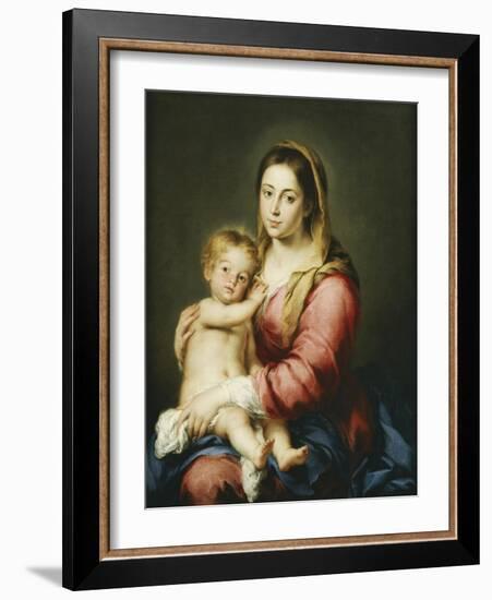 The Virgin and Child-Bartolomé Estéban Murillo-Framed Giclee Print