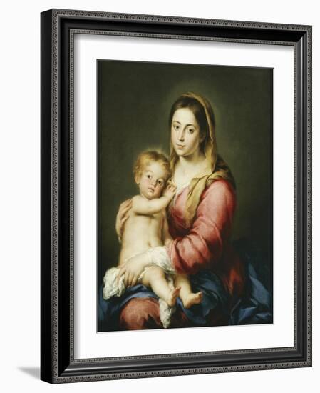 The Virgin and Child-Bartolomé Estéban Murillo-Framed Giclee Print