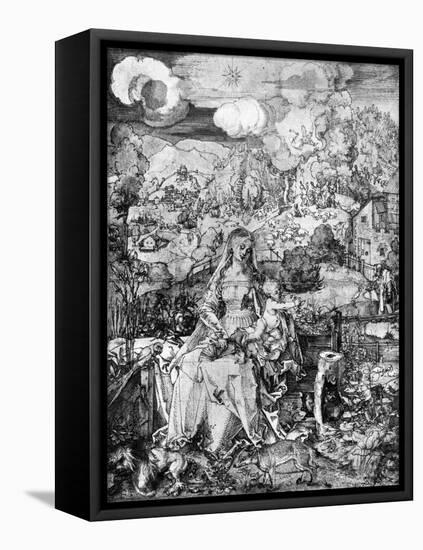 The Virgin and Many Animals, 1505-Albrecht Durer-Framed Premier Image Canvas