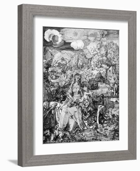 The Virgin and Many Animals, 1505-Albrecht Durer-Framed Giclee Print