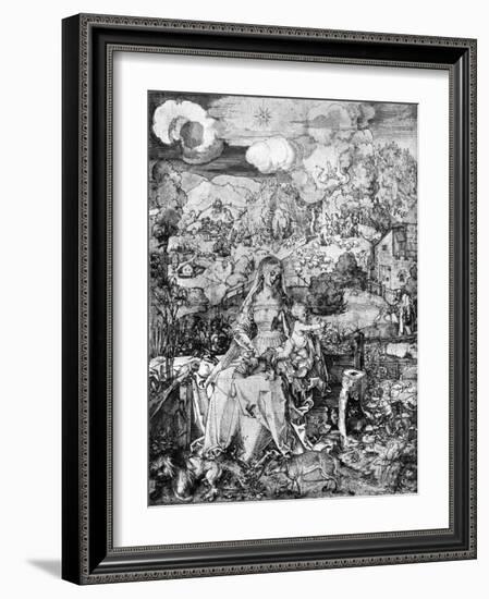 The Virgin and Many Animals, 1505-Albrecht Durer-Framed Giclee Print