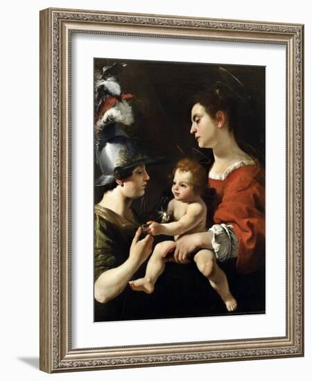 The Virgin and the Child with St. Michael-Rutilio Manetti-Framed Giclee Print