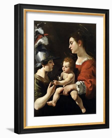 The Virgin and the Child with St. Michael-Rutilio Manetti-Framed Giclee Print