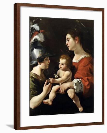 The Virgin and the Child with St. Michael-Rutilio Manetti-Framed Giclee Print