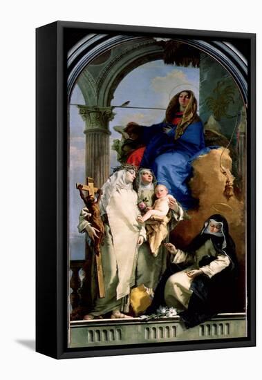 The Virgin and Three Dominican Saints, 1740-Giovanni Battista Tiepolo-Framed Premier Image Canvas