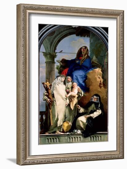 The Virgin and Three Dominican Saints, 1740-Giovanni Battista Tiepolo-Framed Giclee Print