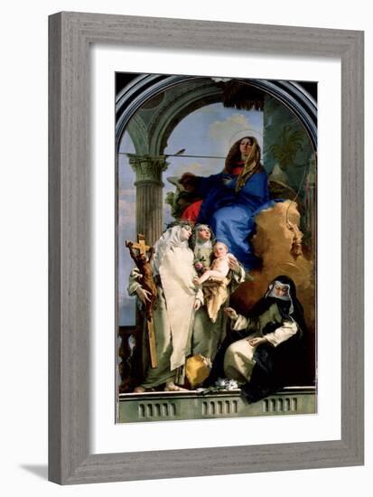 The Virgin and Three Dominican Saints, 1740-Giovanni Battista Tiepolo-Framed Giclee Print