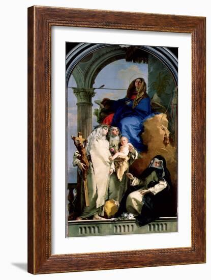 The Virgin and Three Dominican Saints, 1740-Giovanni Battista Tiepolo-Framed Giclee Print