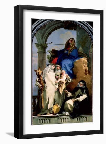 The Virgin and Three Dominican Saints, 1740-Giovanni Battista Tiepolo-Framed Giclee Print